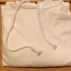 White cropped hoodie